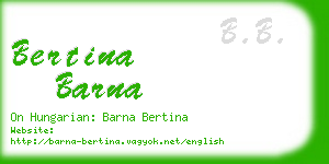 bertina barna business card